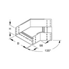 Kábeltálca 45° idom 100mm x 60mm-mag. 45° szalaghorganyzott acél RBA 60100 Niedax